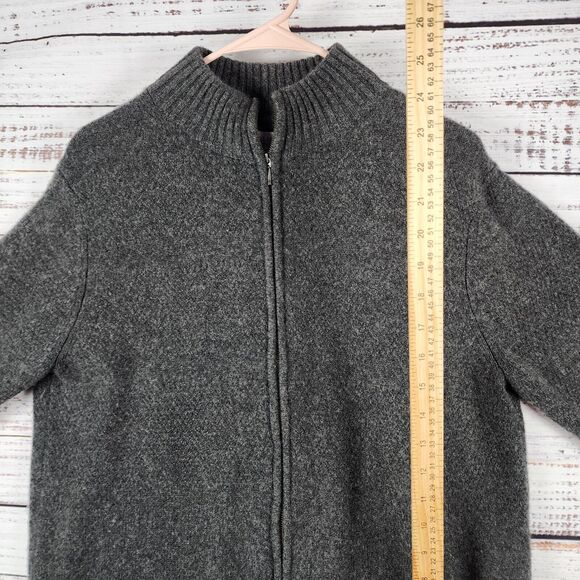 Men's Charcoal Zip-Up Sweater - Picture 8 of 8